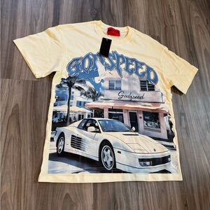 Godspeed Graphic Tee in Soft Yellow